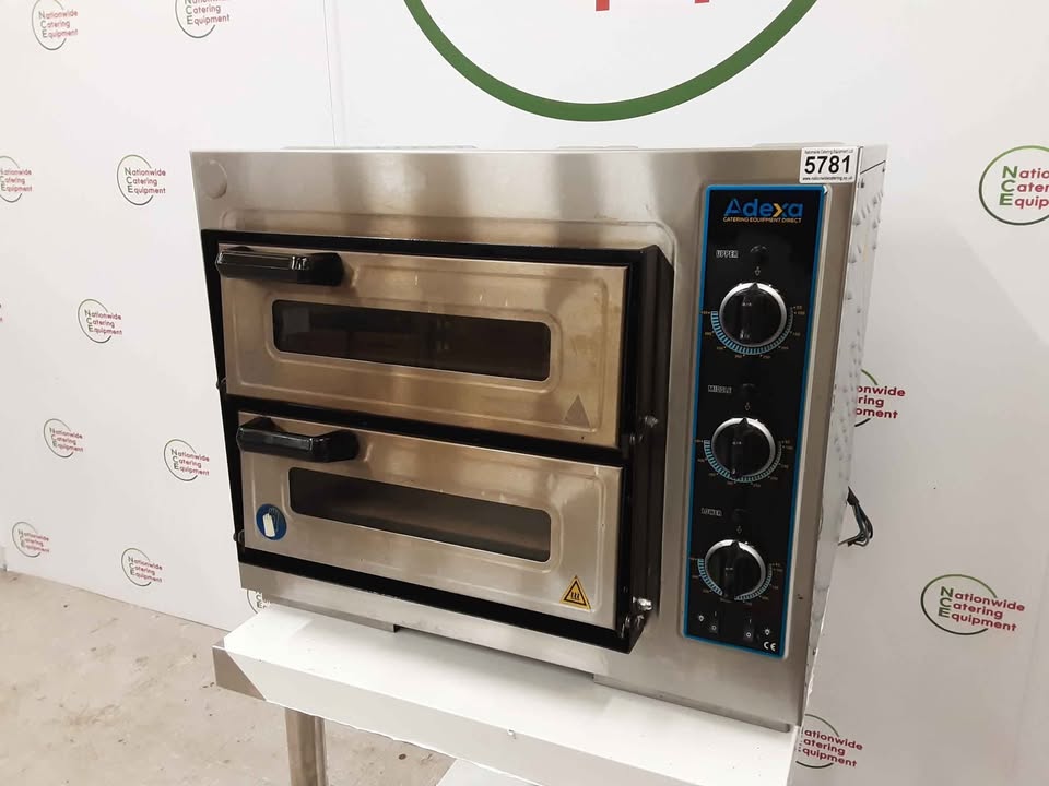 Adexa Twin Deck Electric Tabletop Pizza Oven. 1ph/32amp, Model-PF4040DE3 (NCE5781)