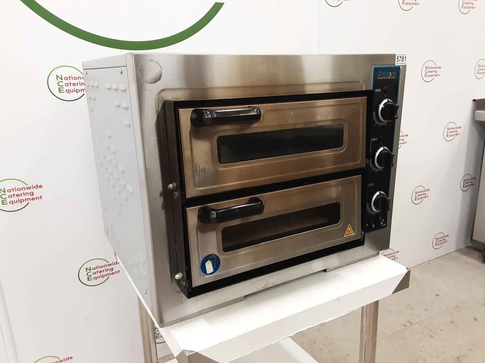 Adexa Twin Deck Electric Tabletop Pizza Oven. 1ph/32amp, Model-PF4040DE3 (NCE5781)