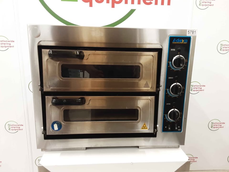 Adexa Twin Deck Electric Tabletop Pizza Oven. 1ph/32amp, Model-PF4040DE3 (NCE5781)