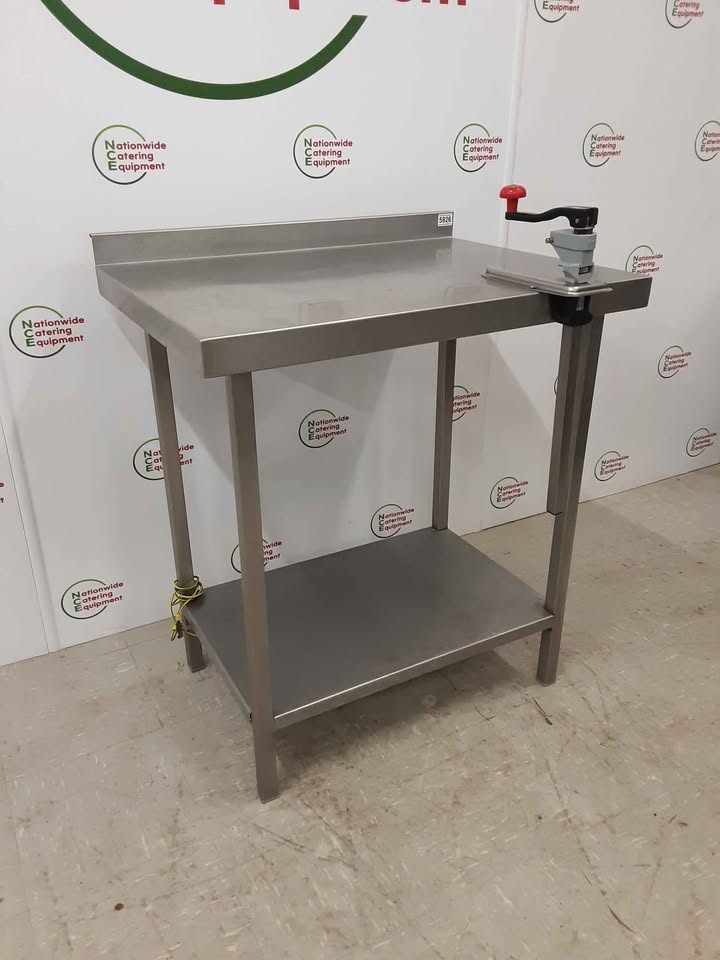 Stainless Steel Table With Bonzer Can Opener Attached 80x59cm (NCE5826)