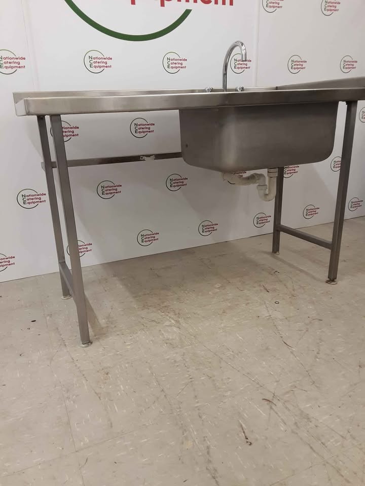 Stainless Steel Single Sink With Appliance Space 140x65cm (NCE5820)