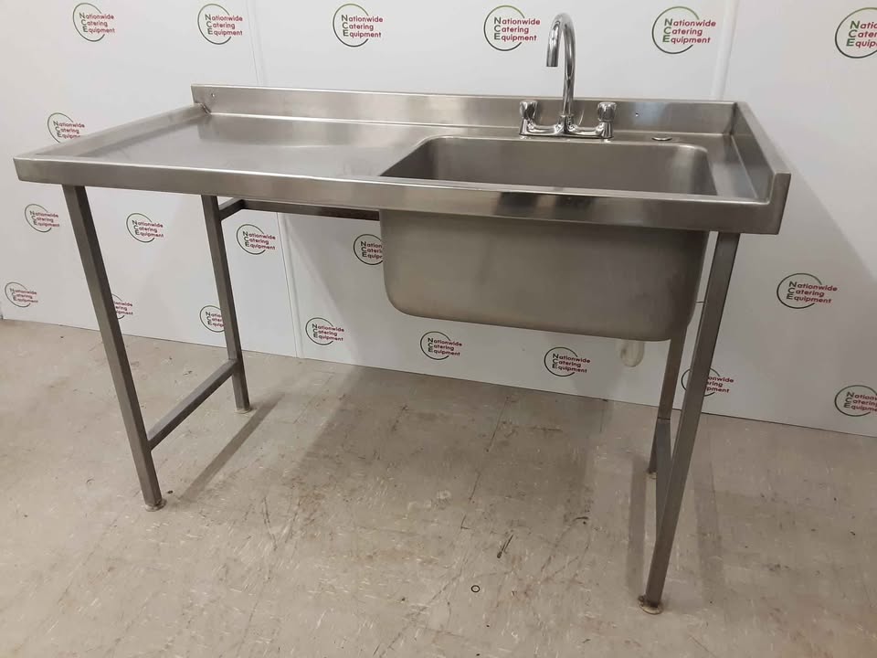 Stainless Steel Single Sink With Appliance Space 140x65cm (NCE5820)