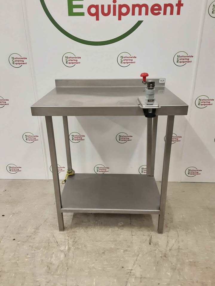 Stainless Steel Table With Bonzer Can Opener Attached 80x59cm (NCE5826)