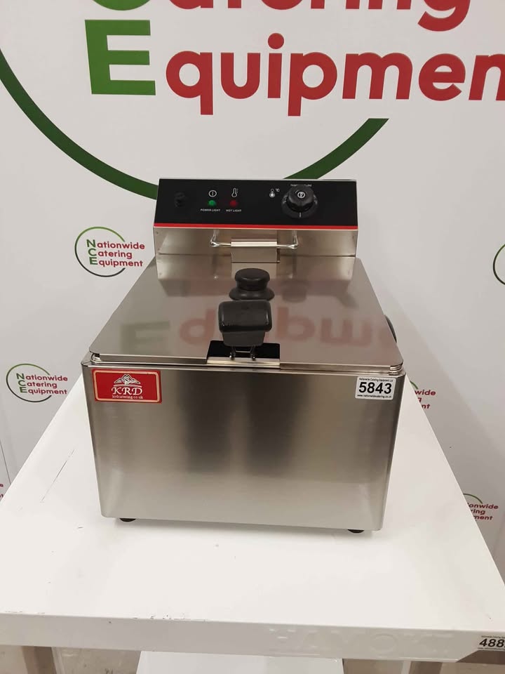 KRD Catering Single Electric Tank Electric Fryer, 13amp, Model- HEF-11L (NCE5843)
