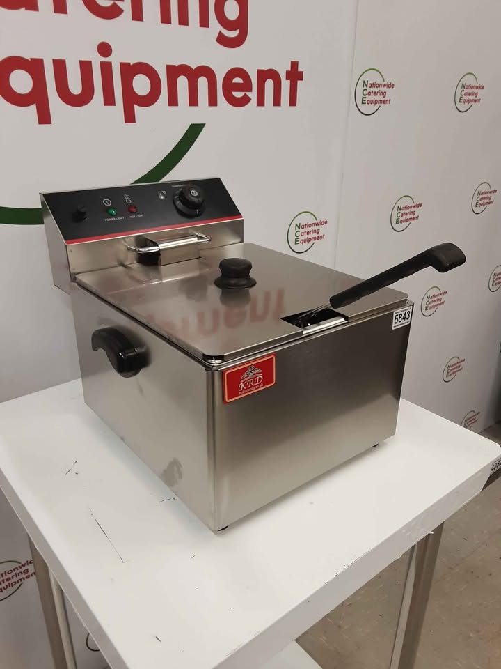 KRD Catering Single Electric Tank Electric Fryer, 13amp, Model- HEF-11L (NCE5843)
