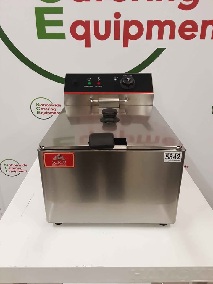 KRD Catering Single Tank Tabletop Electric Fryer, 13amp. Model- HEF-11L (NCE5842)