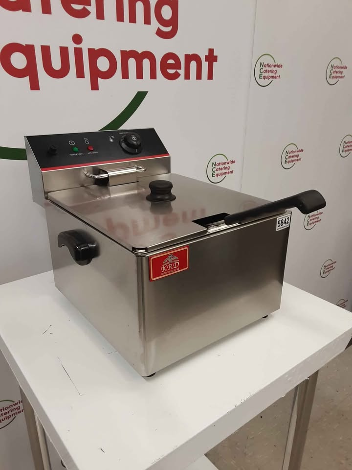 KRD Catering Single Tank Tabletop Electric Fryer, 13amp. Model- HEF-11L (NCE5842)