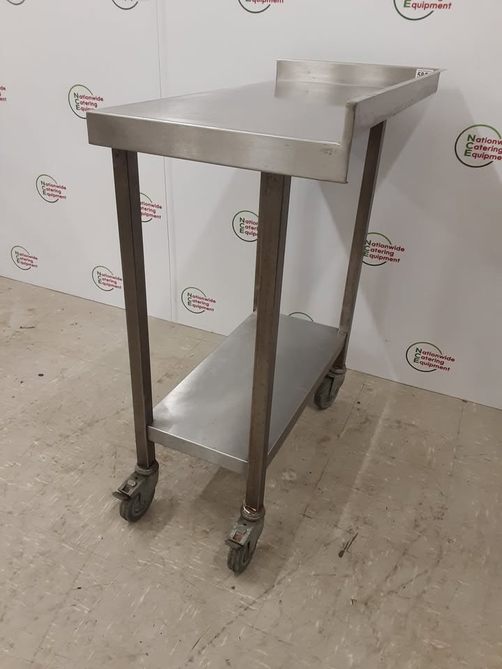 Stainless Steel Filler Table On Wheels 42x77cm (NCE5855)