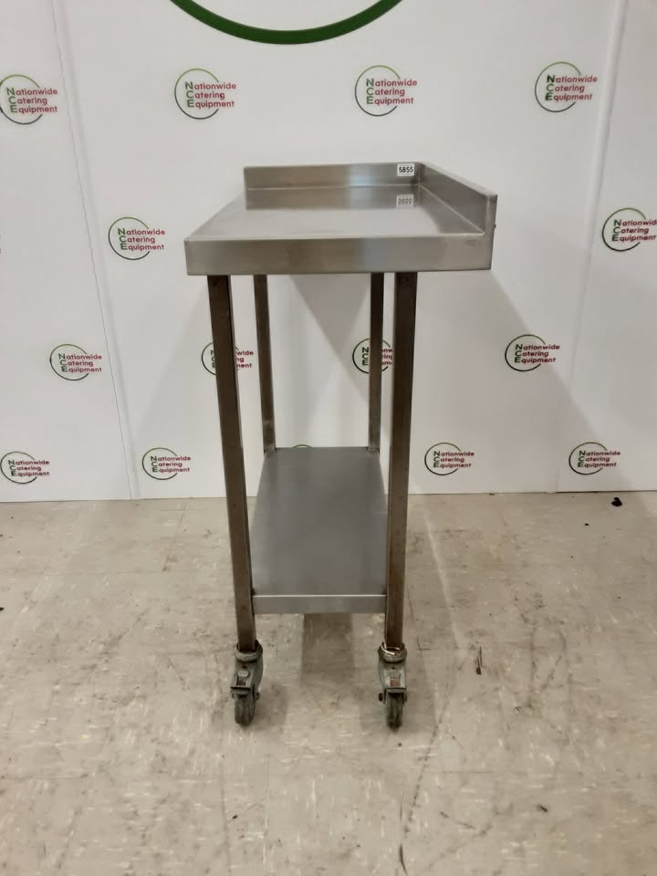 Stainless Steel Filler Table On Wheels 42x77cm (NCE5855)