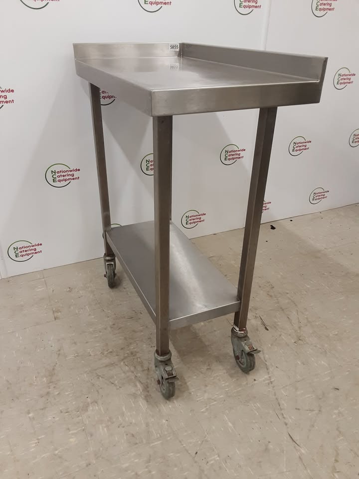 Stainless Steel Filler Table On Wheels 42x77cm (NCE5855)