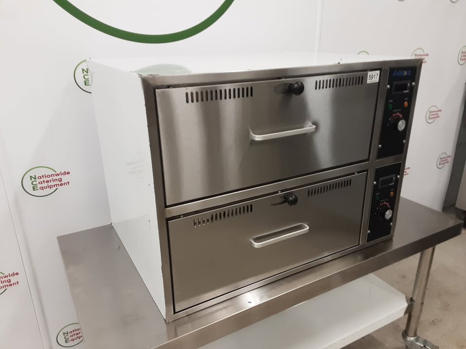 Adexa Two Heated Drawer Food Warmer. Model- HW-82 (NCE5917)