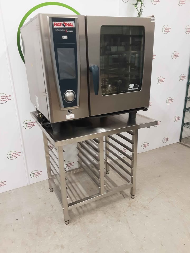 Rational SCC, 5 Senses, White Efficiency, Six Grid Electric Combi Oven On New Stand (NCE5980)