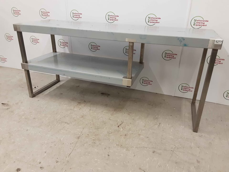 Un-Used/New Stainless Steel Two Tier Over Table Shelving Unit 150x50cm (NCE6277)