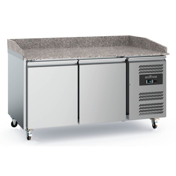 Ecofrost Two Door Granite Worktop Pizza Counter Fridge With Granite Worktop 152cm. Model- 7950.5135Delivery Included