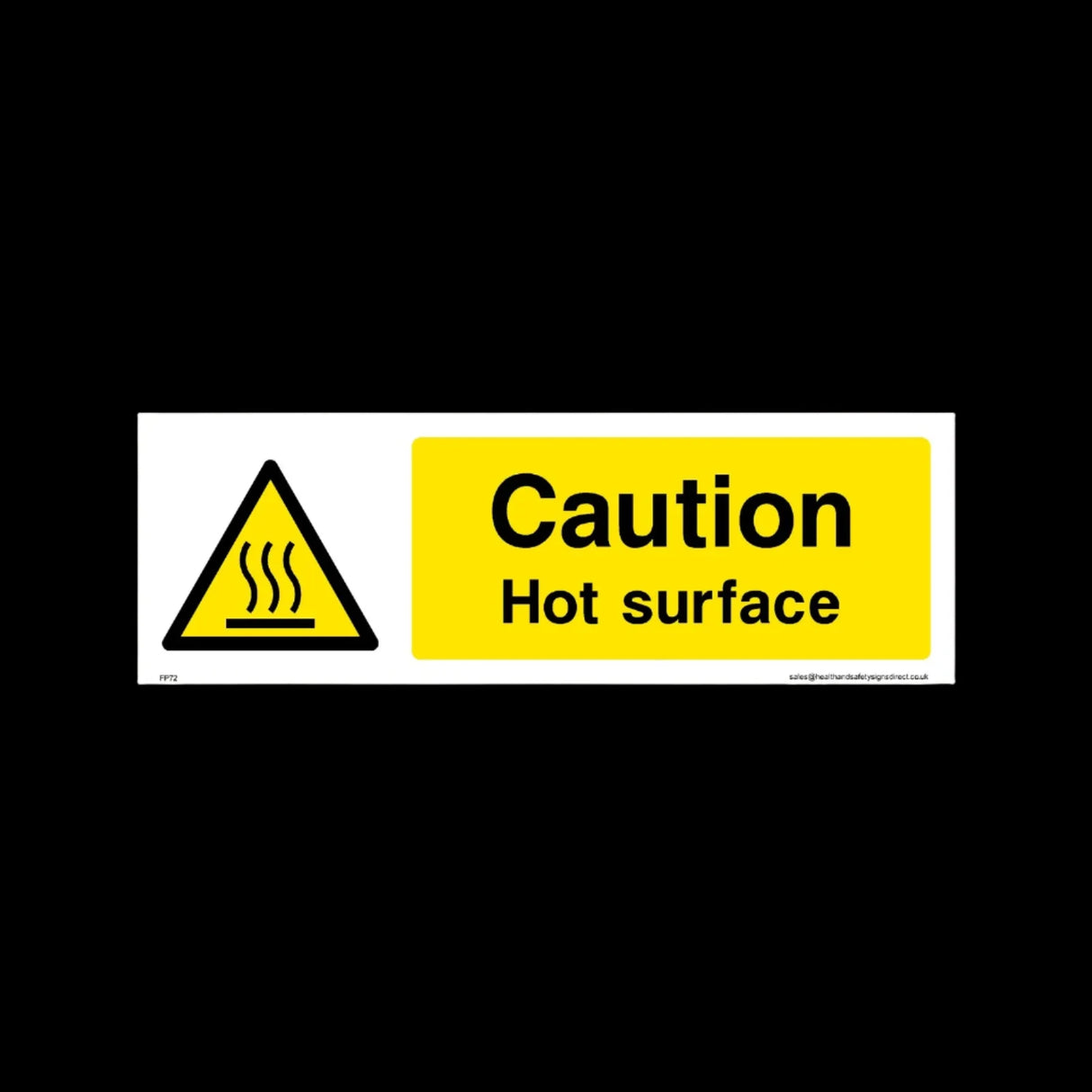 "Caution Hot Surface" Food Safety Sticker x1 (NCE3181)