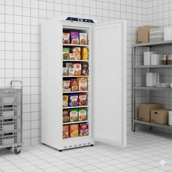 Prodis White Single Upright Freezer, 341L Capacity, Model- HC410F. Delivery Included