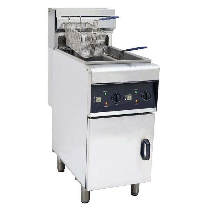 Hamoki Twin Tank Electric, Single Phase (2x32amp) Free-Standing Fryer, Model- DF-10L-2 (NCE4441)