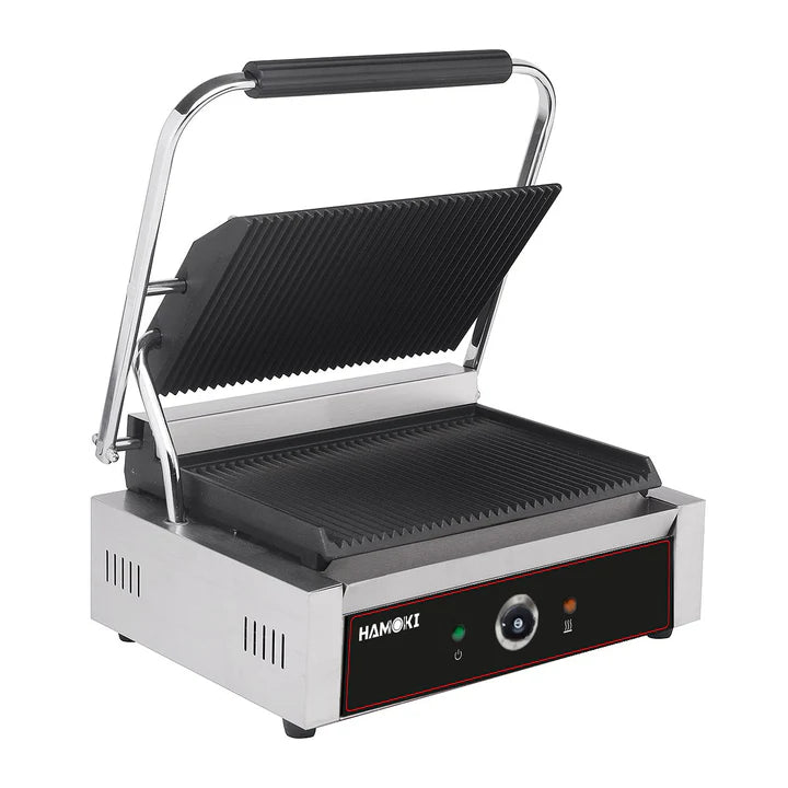 Hamoki Single Large Ribbed Panini / Contact Grill, Model- PG/MA (NCE4419)