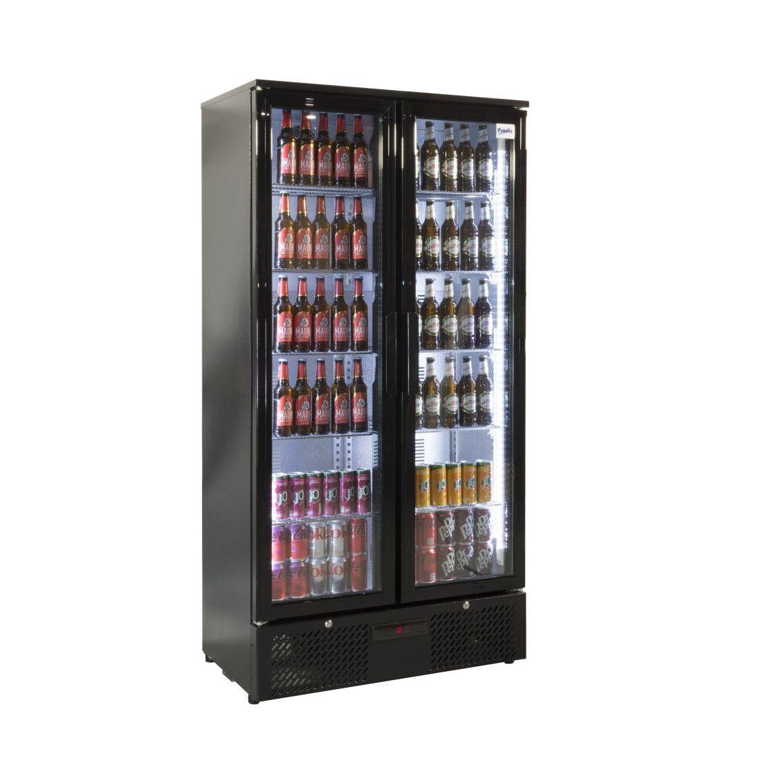 Prodis Double Door Black Upright Bottle Cooler, Model- NT20-HC. Delivery Included