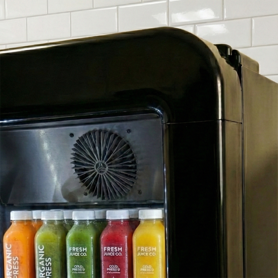 Prodis Black Single Upright Display Fridge, Model-XDA600-P-K-LE. Delivery Included