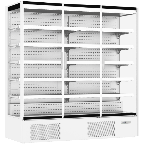 Prodis 194cm/Three Door Panoramic Frameless Glass Door Multideck -White, Model-XMD1875-P-FGD-W. Delivery Included