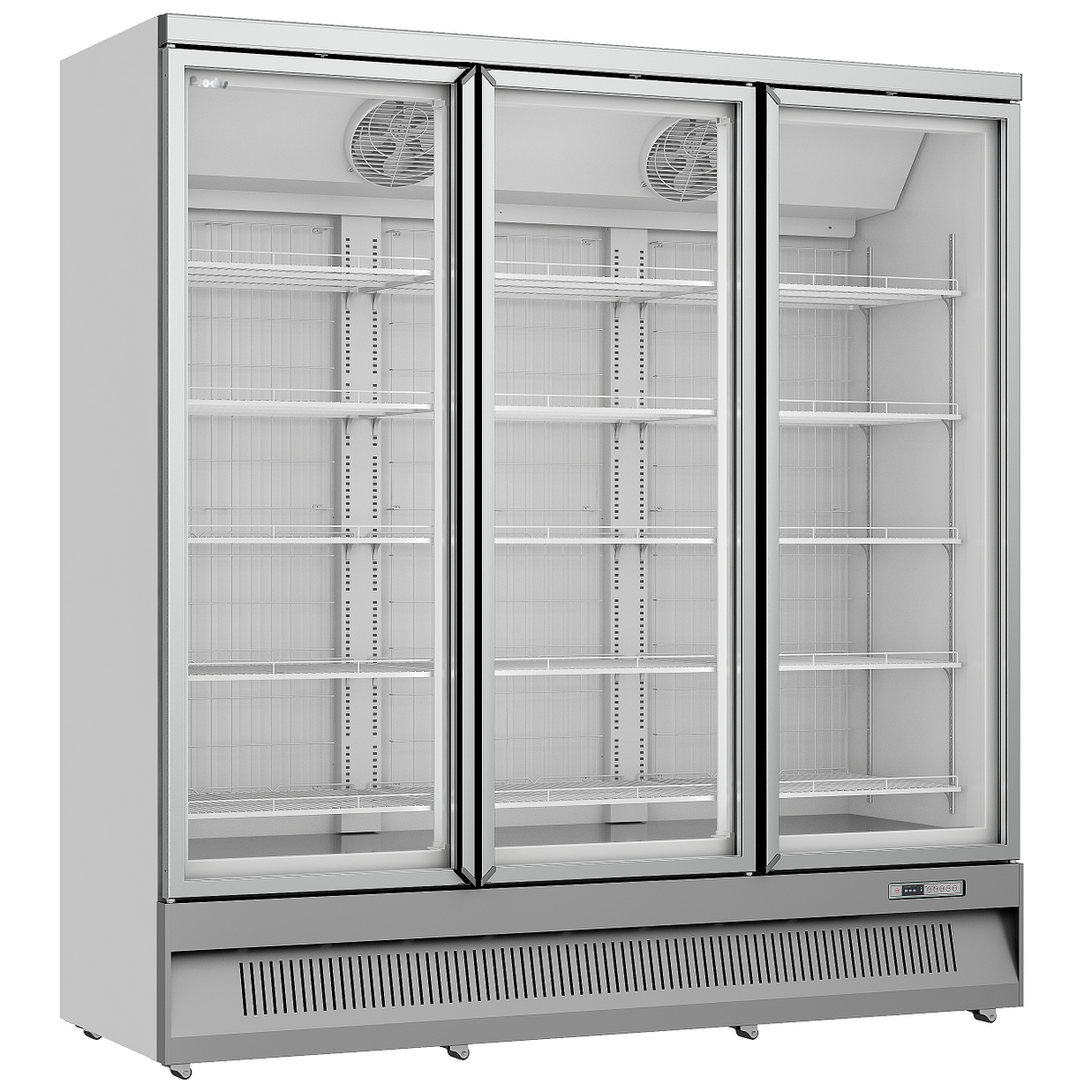 Prodis Heavy Duty, Low Energy Triple Door Display Freezer, Model- XPD1850-N-G-LE. Delivery Included