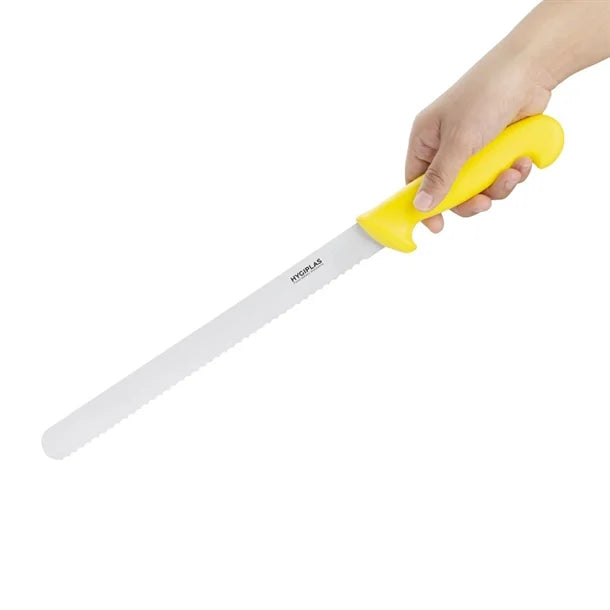 Yellow 30.5cm Serrated Carving Knife x1 (NCE4408)