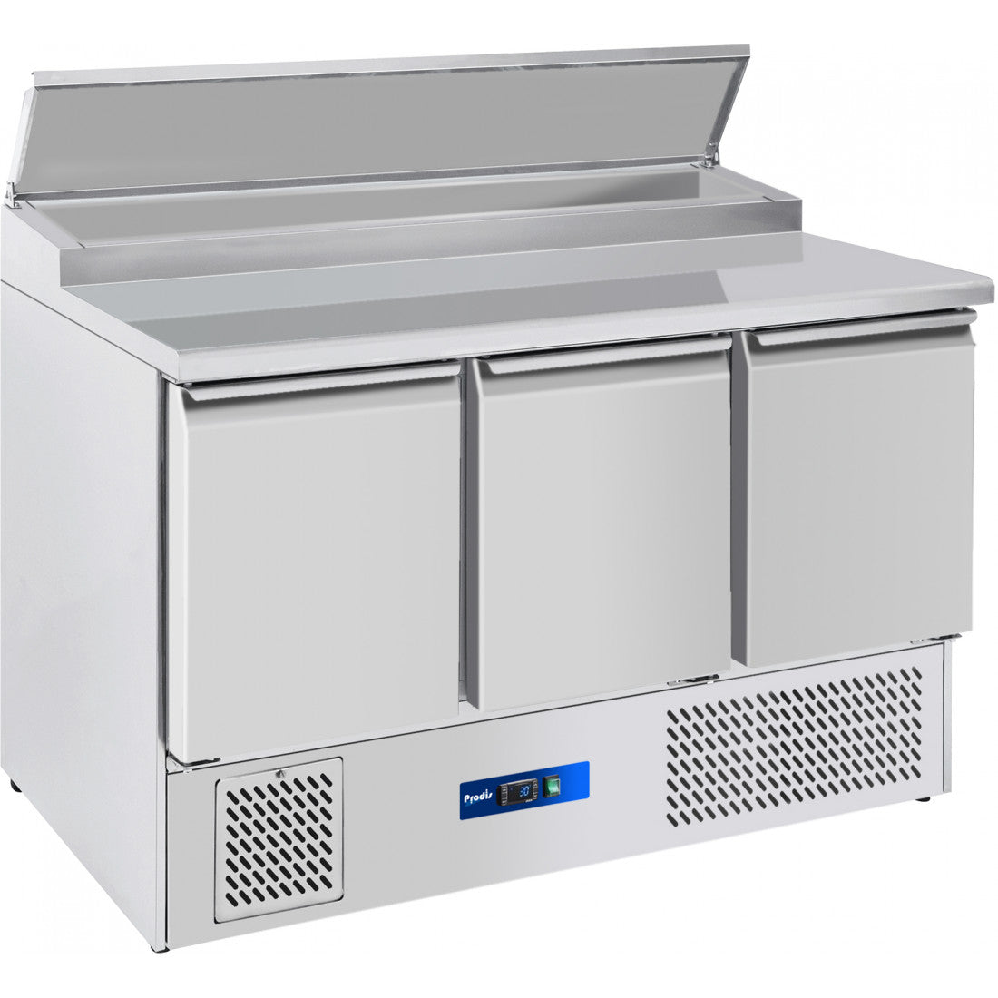 Prodis Three Door Compact Counter Fridge With Toppings Opening,Model- EC-3PREP-LE. Delivery Included