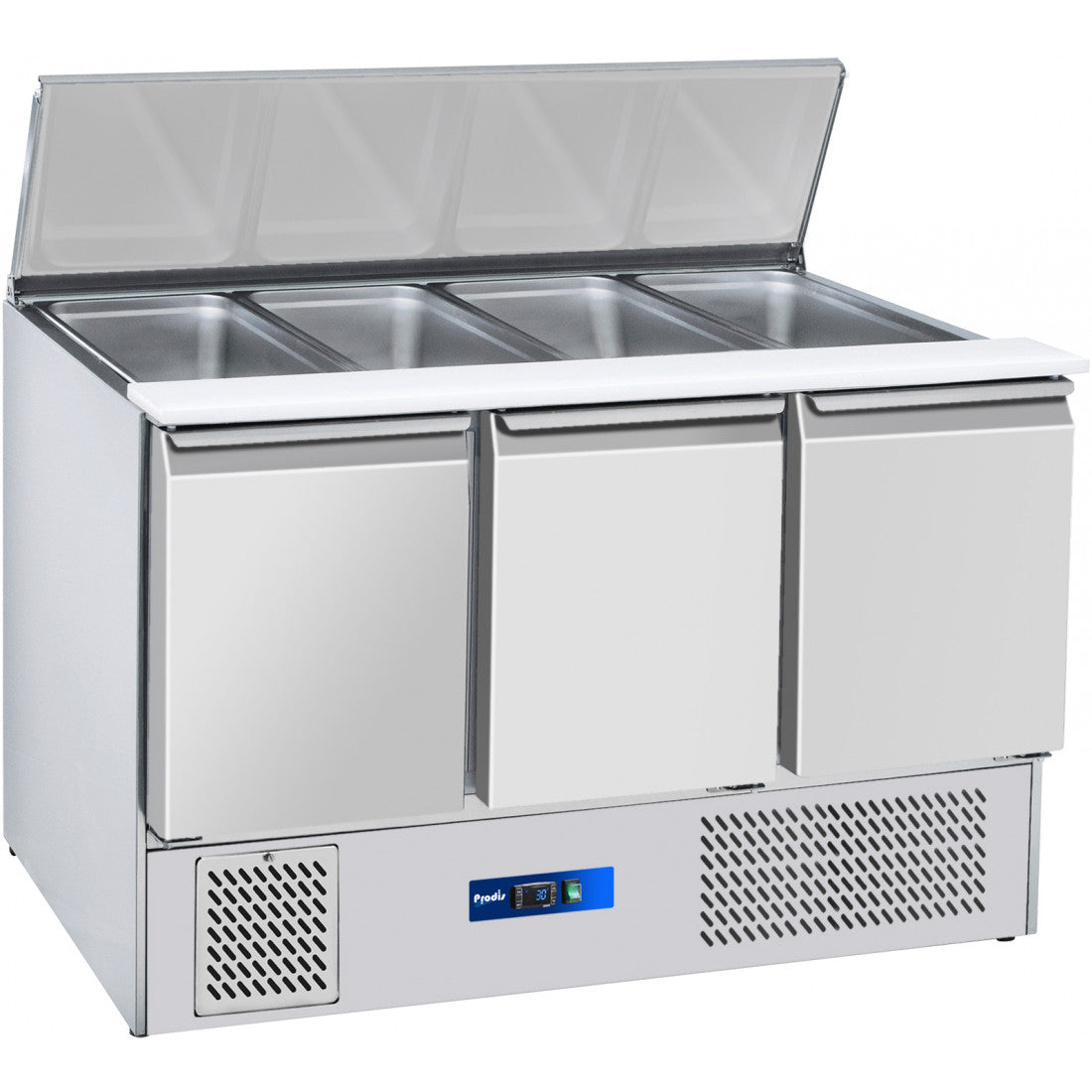 Prodis Three Door Compact Counter Saladette Fridge, Model-EC-3SALAD. Delivery Included