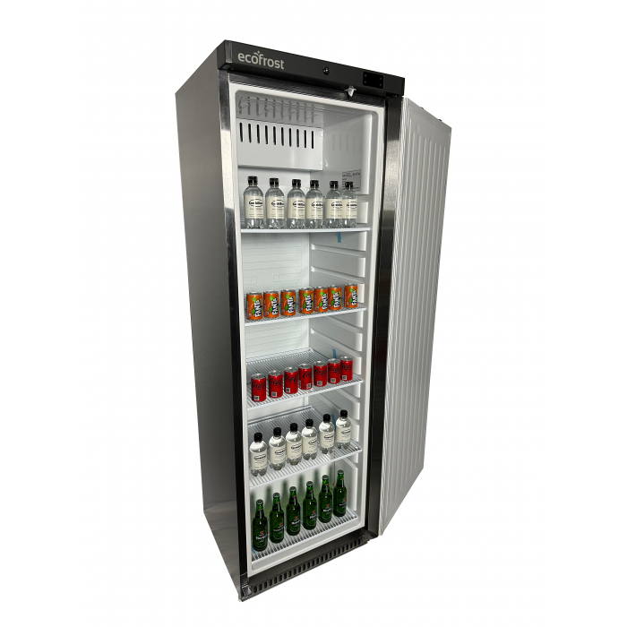 Ecofrost Stainless Steel 400L Single Static Cooled Upright Freezer. Model- 7063.0085. Delivery Included