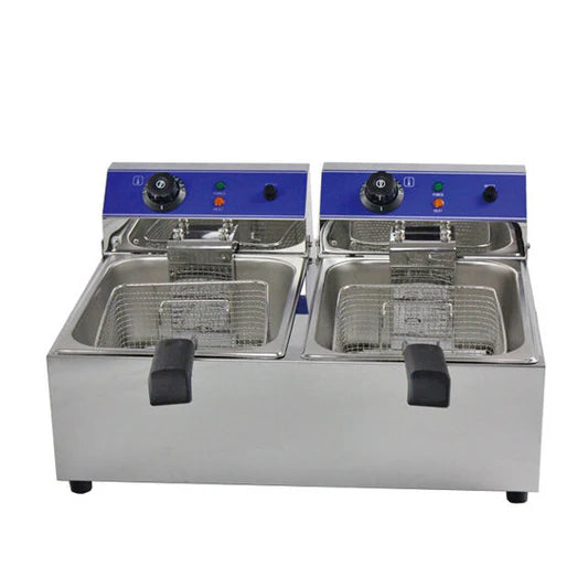 Hamoki Tabletop Twin Electric (13amp) Fryer, 2 x 8L, Model-EF-132 (NCE5854)