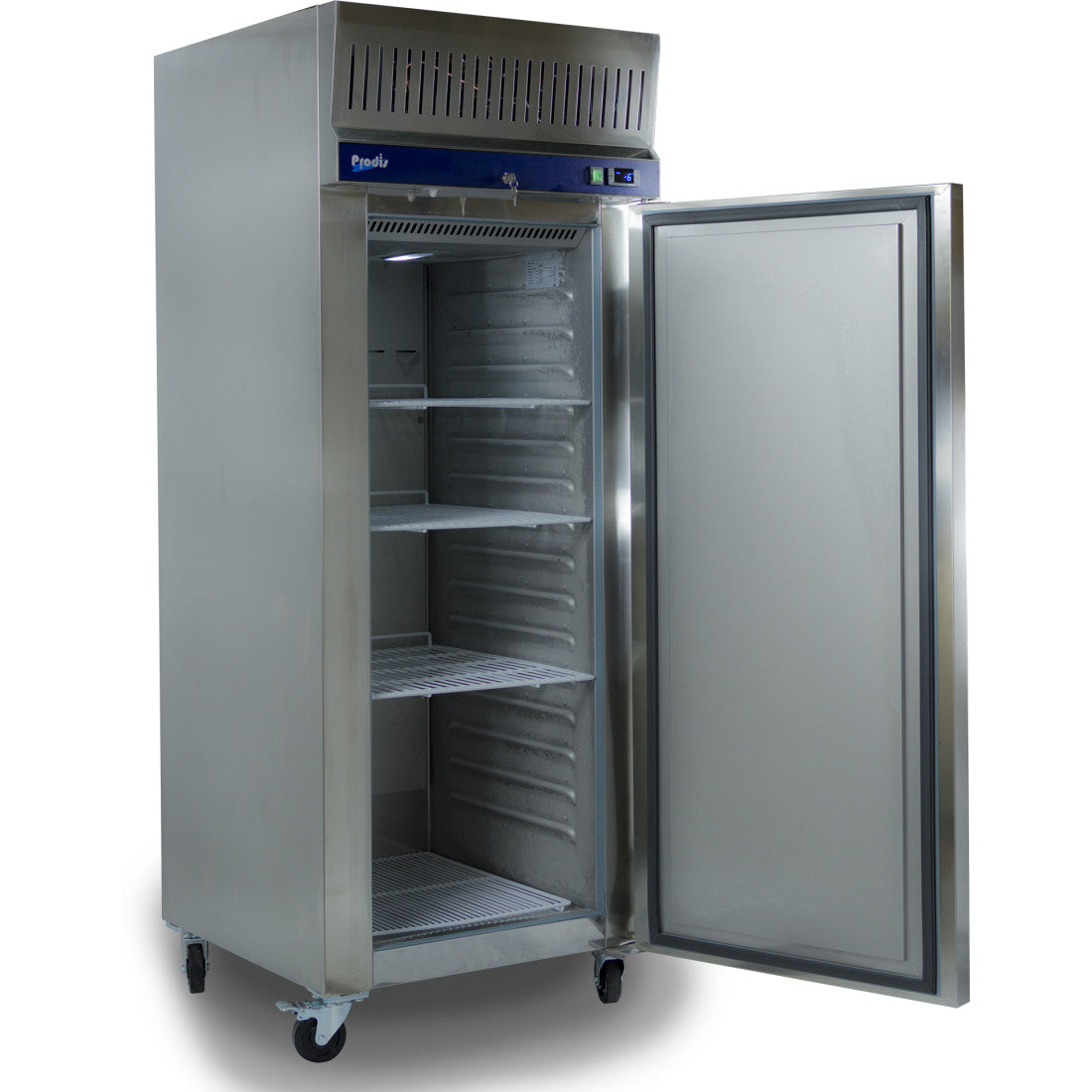Prodis Low Energy Stainless Steel Single Upright Freezer, 522L Capacity, Model-GRN-1F-LE. Delivery Included