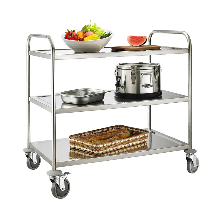Hamoki Stainless Steel Three Tier Clearing/Service Trolley, Model- 101102 (NCE4666)