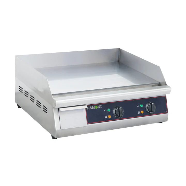Hamoki Twin Zone 60cm Chrome Tabletop Electric Griddle, 13amp, Model-GR-610 (NCE4405)
