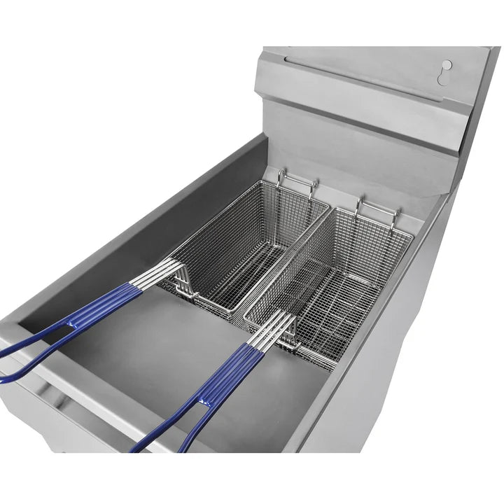 Hamoki Single Tank, Three Burner, Natural Gas Free-Standing Fryer, Model- GF90 (NCE4168)