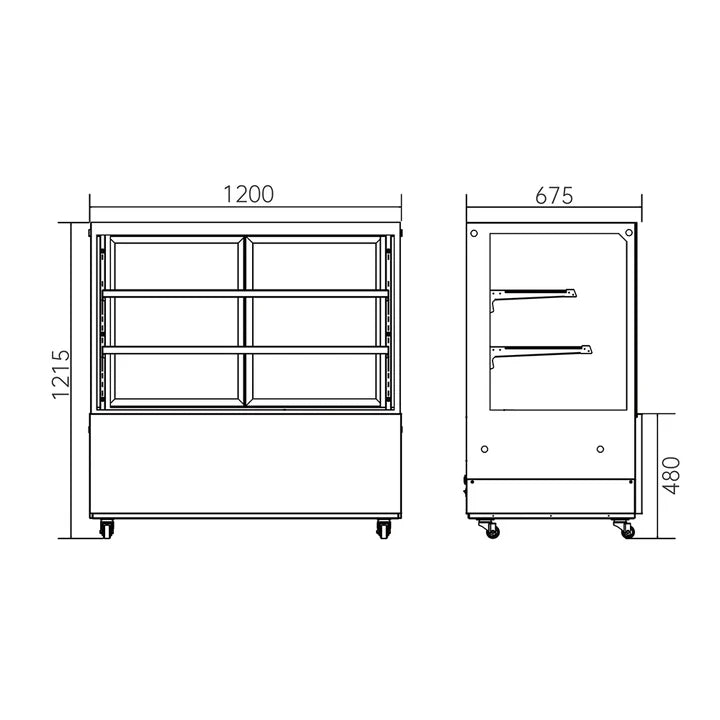 Hamoki 120cm Floorstanding Cake Display / Showcase Fridge Model-HA-1200Z (NCE4341)