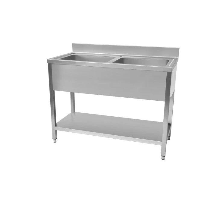 Hamoki Stainless Steel Double Sink, No Drainer, Tap Included (NCE5488)