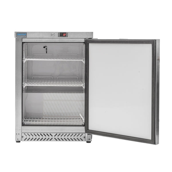 Arctica Stainless Steel Medium Duty 143L Undercounter Freezer, Model- HEC909. Delivery Included (NCE5840)