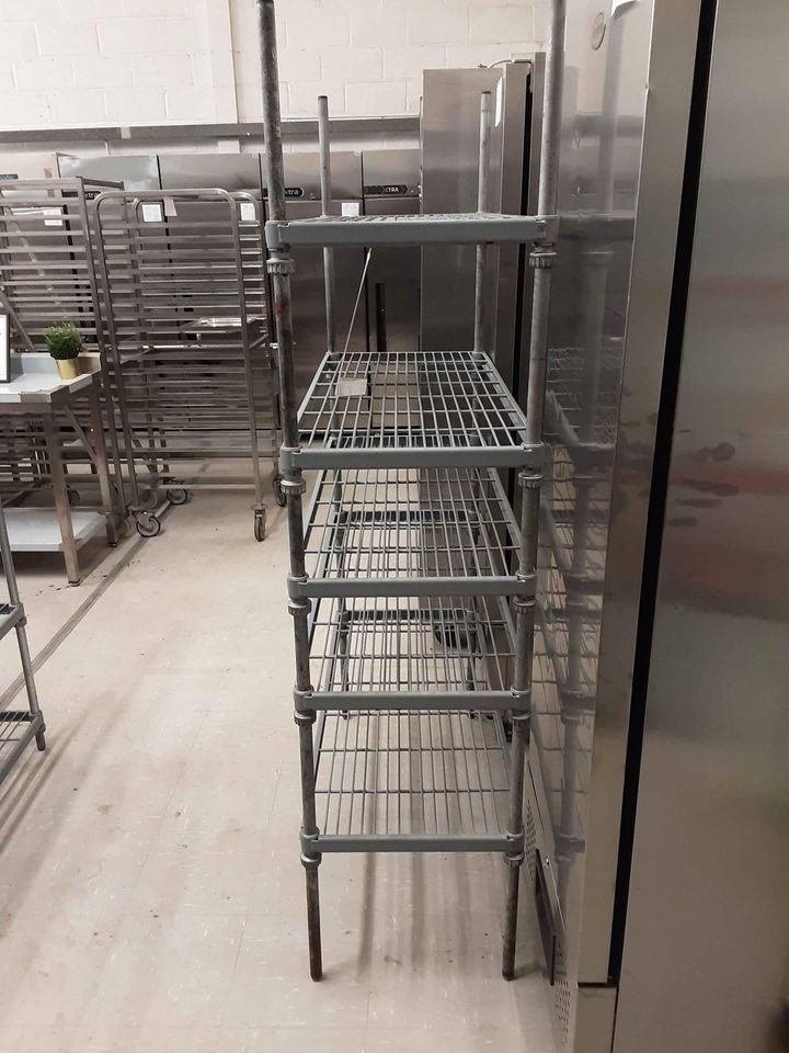 PVC Coated 5 Tier Wire Shelving Unit