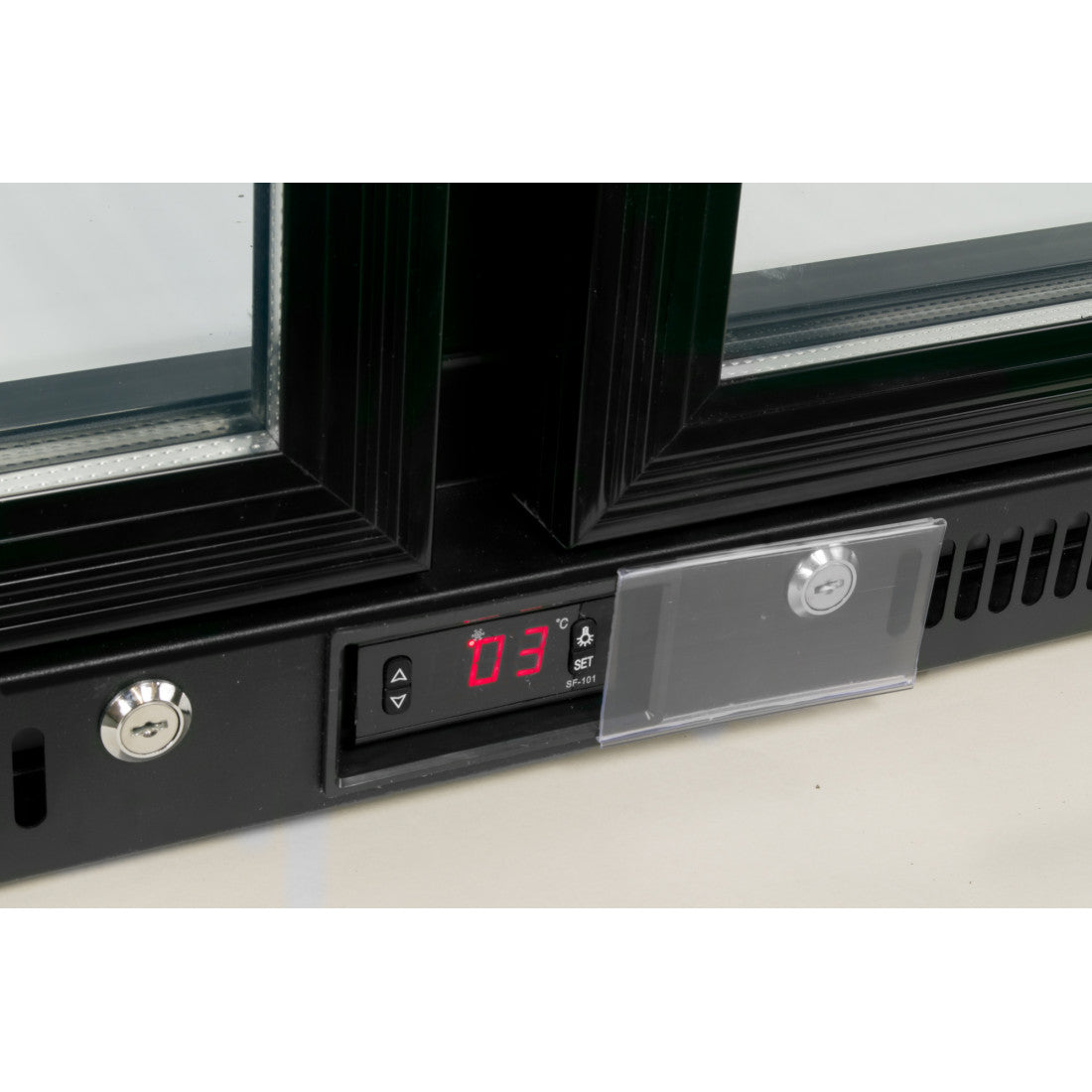 Prodis Triple Hinged Door Black Bottle Cooler, Model- NT3BH-HC. Delivery Included