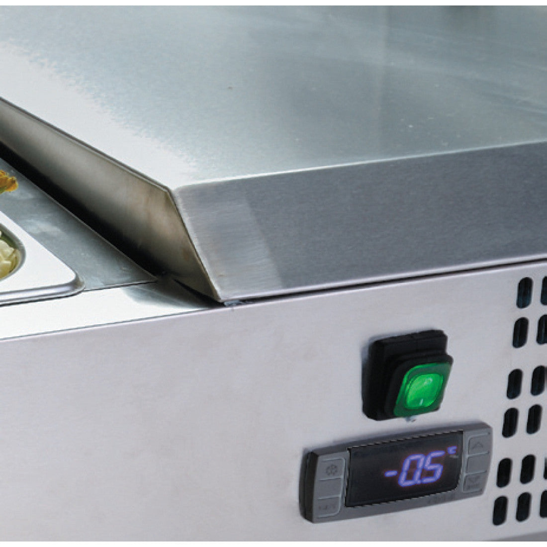 Prodis 150cm 6x1/3GN Tabletop Toppings Fridge With Curved Glass Surround, Model-EC-T15G. Delivery Included