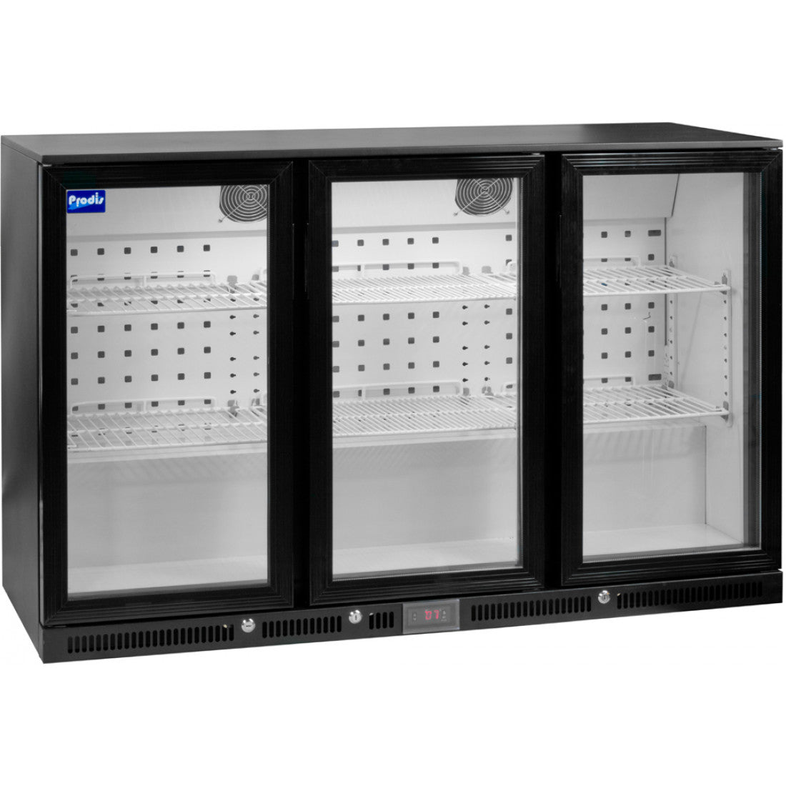 Prodis Triple Hinged Door Black Bottle Cooler, Model- NT3BH-HC. Delivery Included