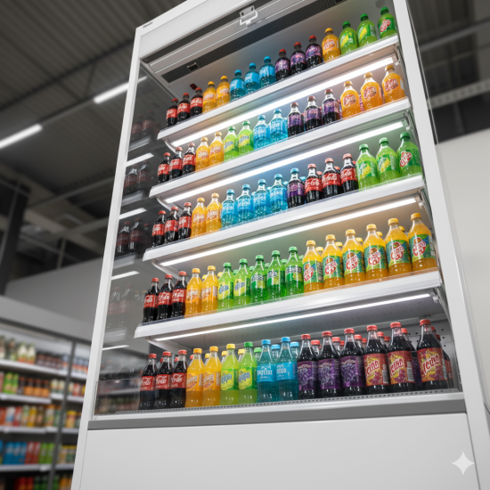 Prodis 128cm Multideck Display Fridge, In White, Model- XMD1200-P-NB-W, Delivery Included