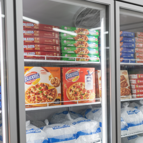Prodis Heavy Duty, Low Energy Triple Door Display Freezer, Model- XPD1850-N-G-LE. Delivery Included