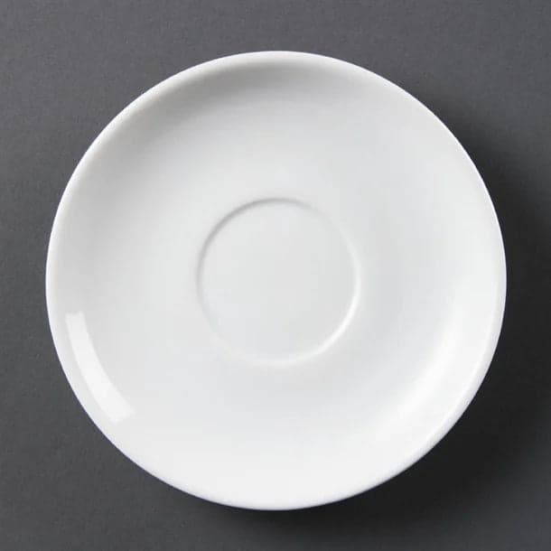 Stacking Tea Saucers (x12) Olympia Whiteware (NCE3117)