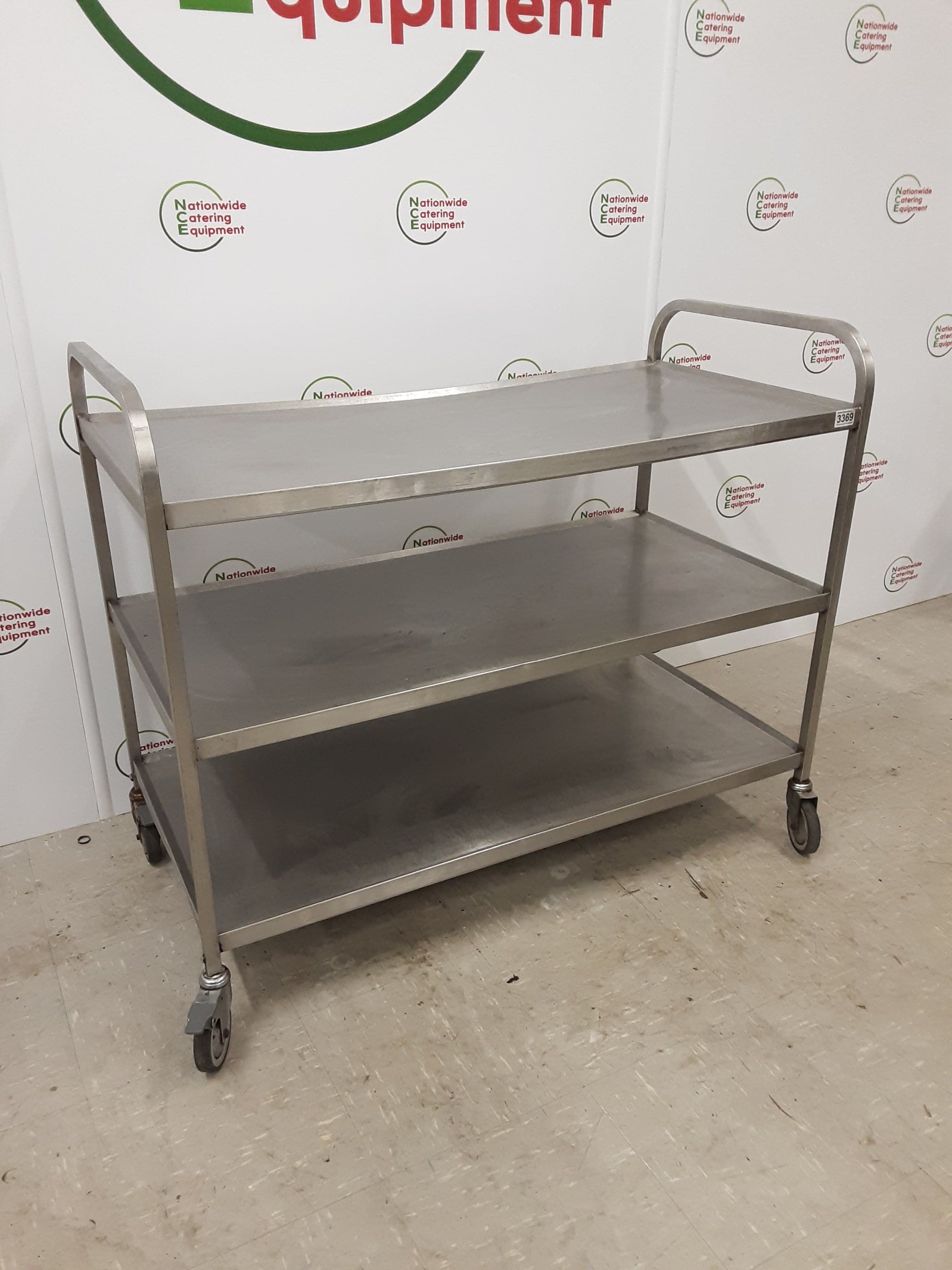 CLEARANCE Commercial Catering Large Stainless Steel Three Tier Trolley (NCE3369) — image 2