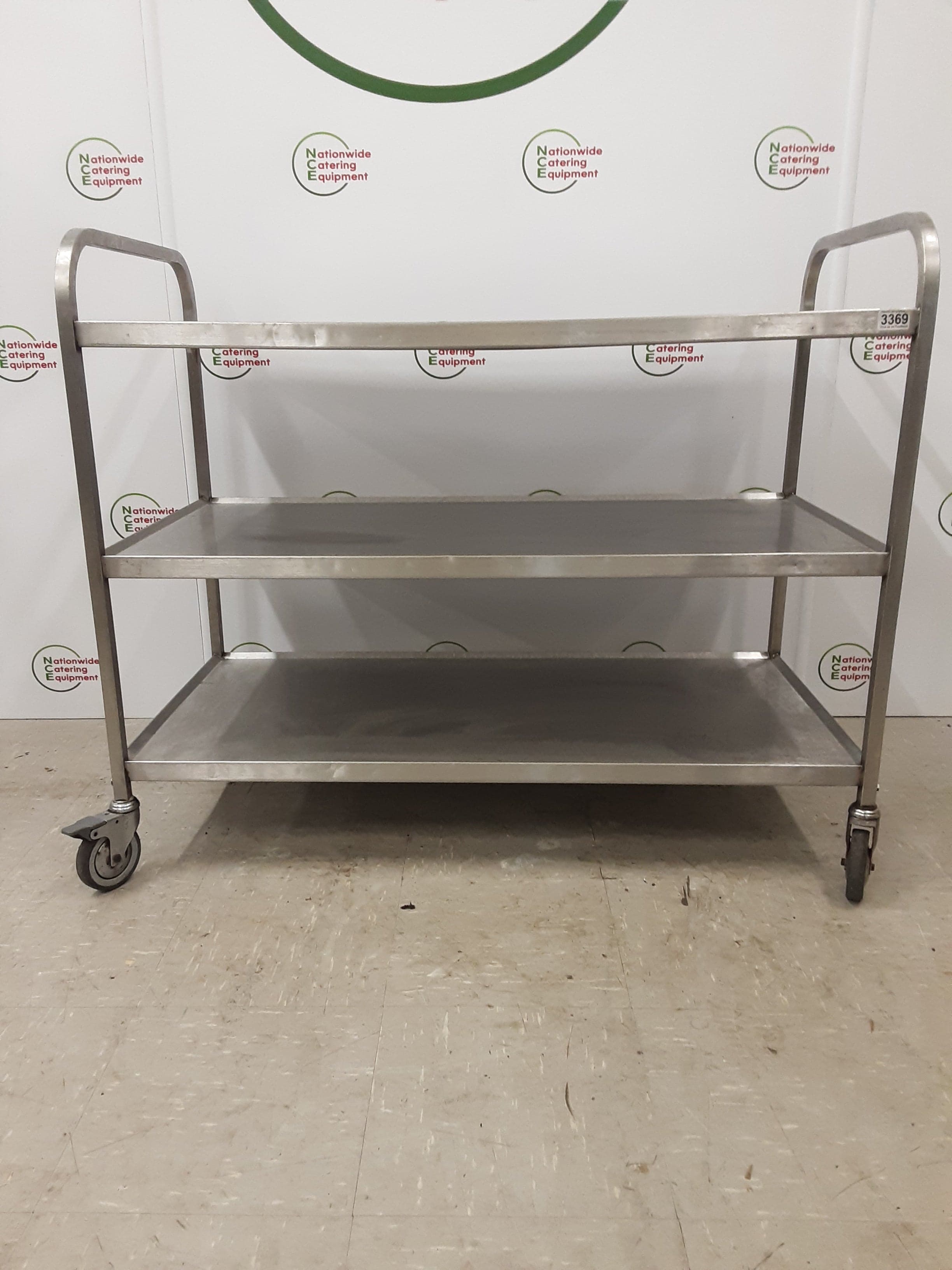 CLEARANCE Commercial Catering Large Stainless Steel Three Tier Trolley (NCE3369) — image 3