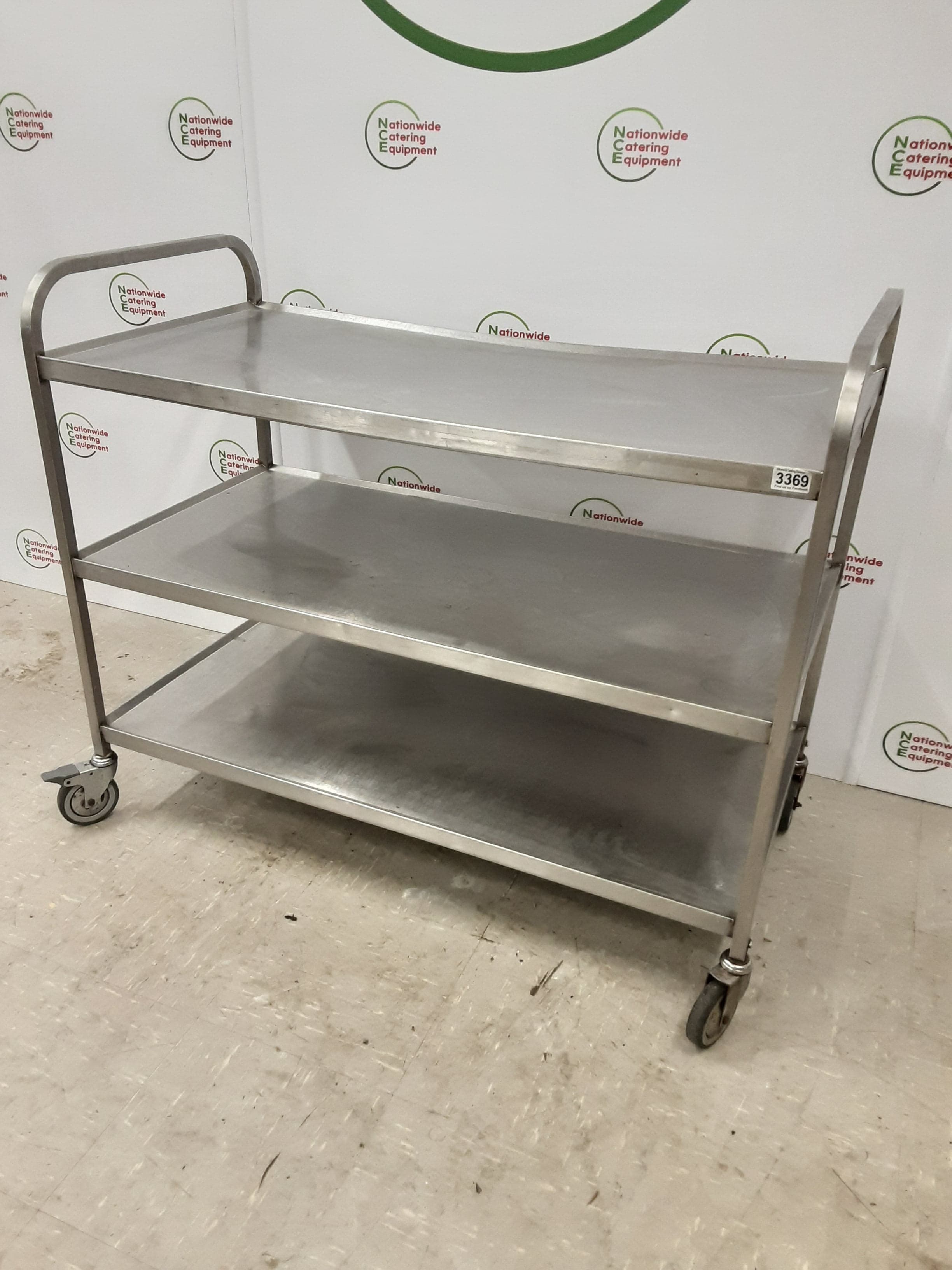 CLEARANCE Commercial Catering Large Stainless Steel Three Tier Trolley (NCE3369) — image 4