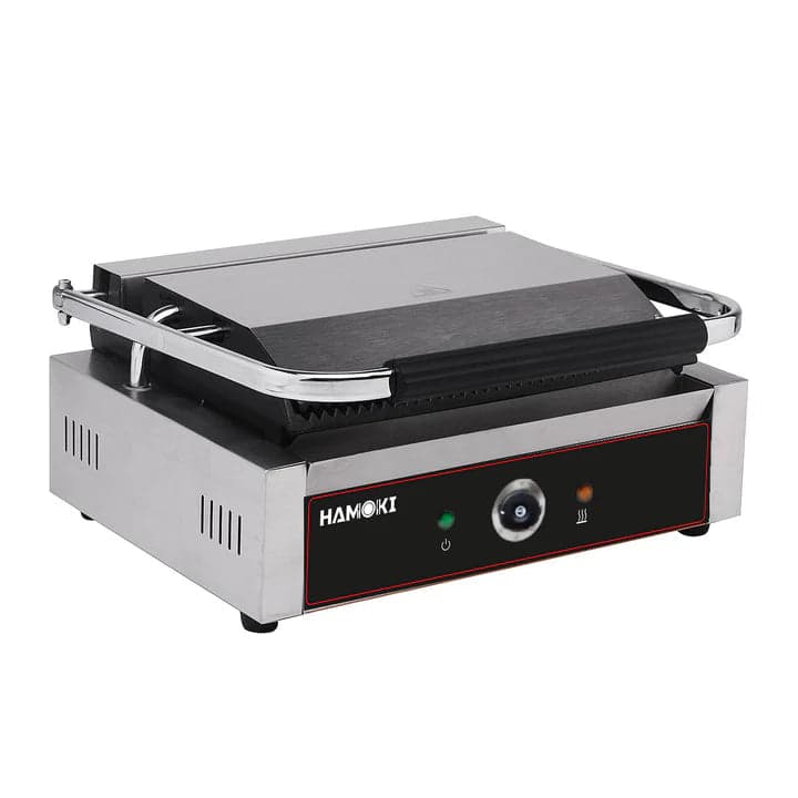 Hamoki Single Large Ribbed Panini / Contact Grill, Model- PG/MA (NCE4419) — image 2