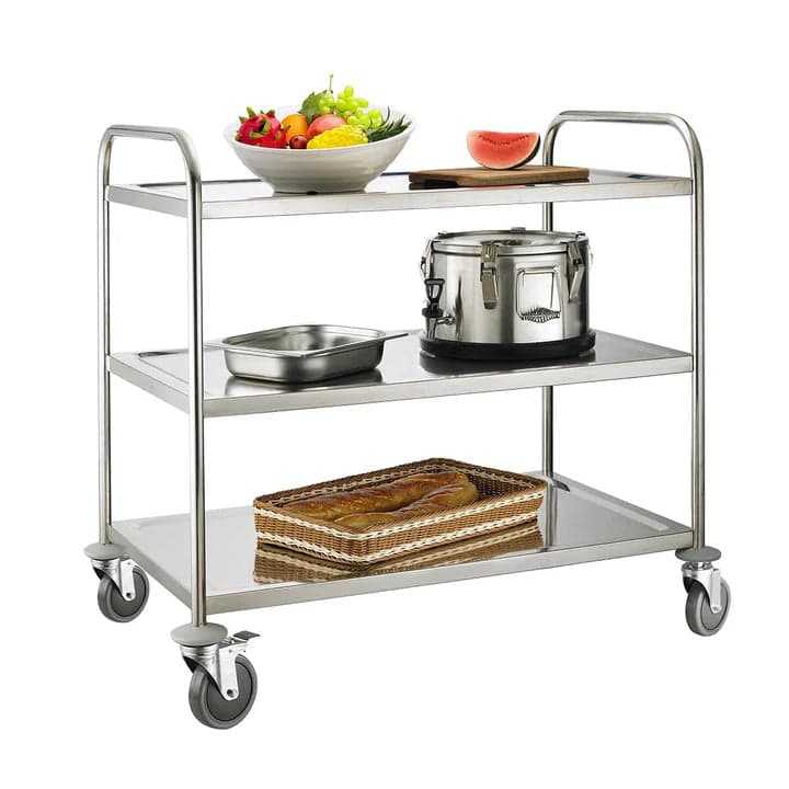 Hamoki Stainless Steel Three Tier Clearing/Service Trolley, Model- 101102 (NCE4666) — image 2